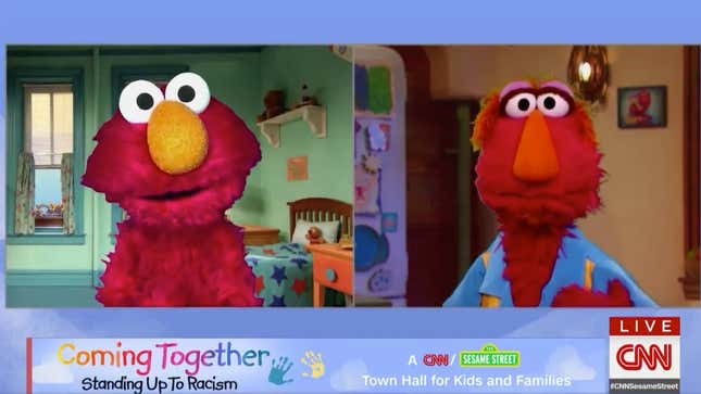 Image for article titled Saturday Night Social: &#39;Elmo Wants to End Racism, Too&#39;