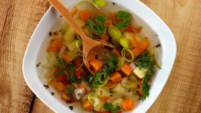 Image for article titled Add Vegetables to Your Soup After You Cook It