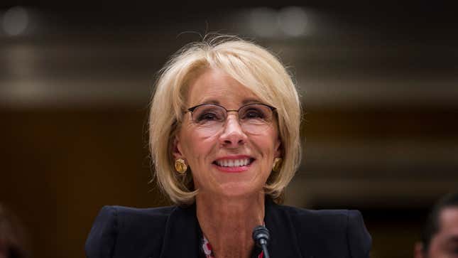 Image for article titled Betsy DeVos Knew Exactly What She Was Doing When She Rolled Back Protections for Trans Students