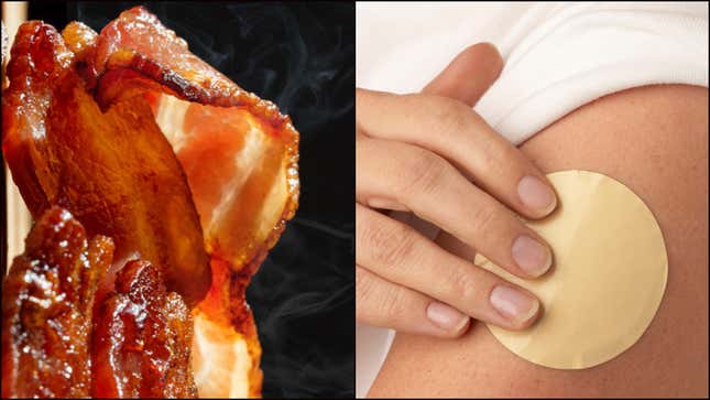 Image for article titled Could a bacon-scented arm patch quell meat cravings?