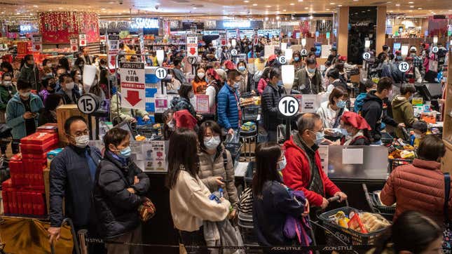 Image for article titled Chinese supermarket fined for price-gouging during coronavirus outbreak