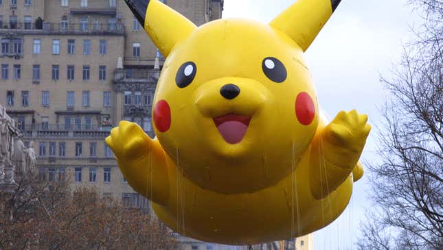 Image for article titled Man Pissed After Becoming Trapped In Macy’s Thanksgiving Day Parade While Out Walking Giant Pikachu Balloon