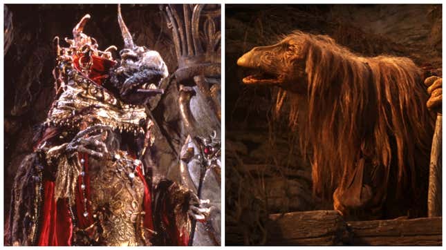 A Skeksis and urRu from The Dark Crystal.