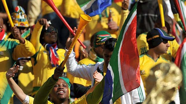 Image for article titled South African Vuvuzela Philharmonic Angered By Soccer Games Breaking Out During Concerts