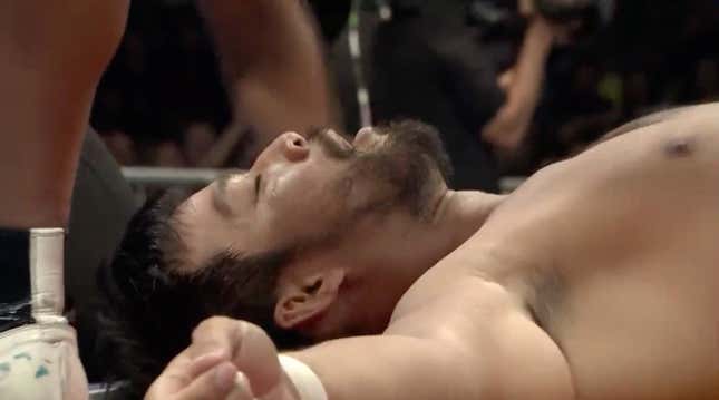 KENTA after getting concussed at NJPW Royal Quest.