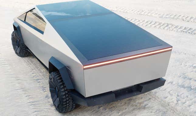 Image for article titled The Tesla Cybertruck Is A Brutal, Angular Beast With Unbelievable Specs