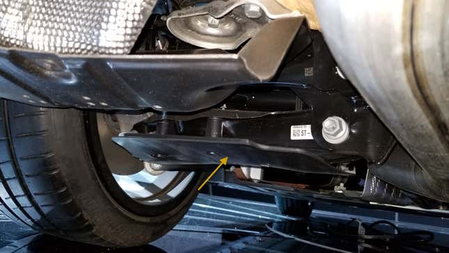 Toyota Supra rear suspension aero guides