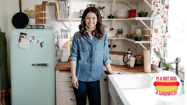 Molly Yeh standing in her kitchen