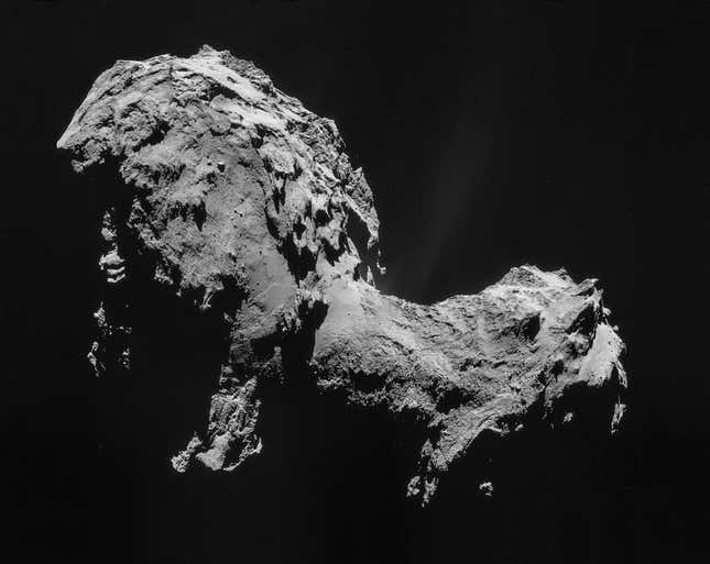 The comet 67P/Churyumov–Gerasimenko.