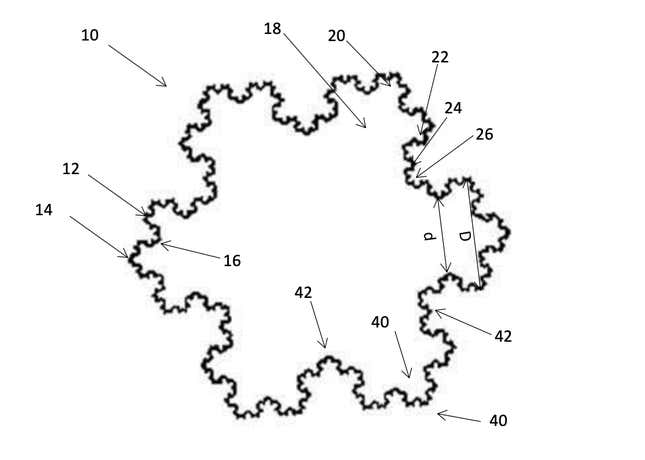 A fractal-like interlocking container system designed by the DABUS AI.