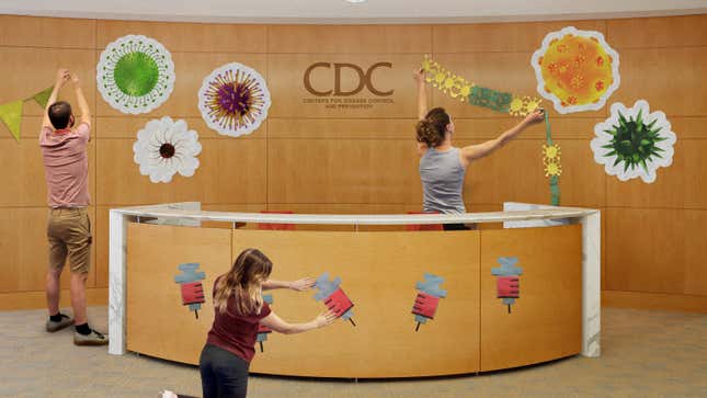 Image for article titled Excited CDC Employees Begin Decorating For Flu Season