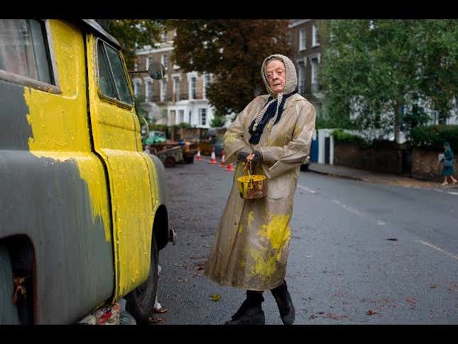 Maggie Smith is the <i>Lady In The Van, </i>possibly down by the river