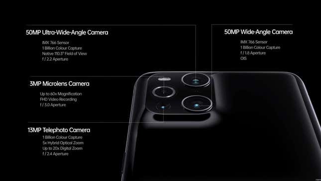 Imagen para el artículo titulado Oppo Find X3 Pro: El nuevo buque insignia de Oppo trae una alucinante cámara microscópica como reclamo