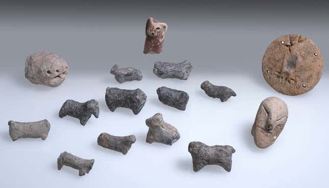 Artifacts found at the site.