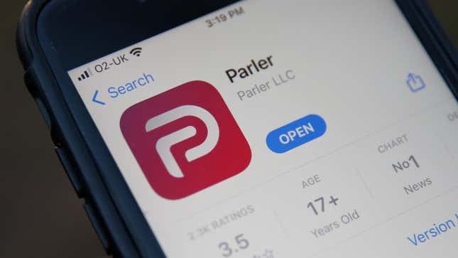 The Parler App popular with right-wing supporters has been suspended by Amazon store over continued postings by users that incite violence. 