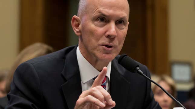 Former chairman and CEO of Equifax Richard F. Smith testifies before the Digital Commerce and Consumer Protection Subcommittee of the House Commerce Committee on Capitol Hill in Washington, Tuesday, Oct. 3, 2017.