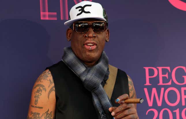 Image for article titled Dennis Rodman Accused Of Randomly Slapping Guest At His 58th Birthday Party