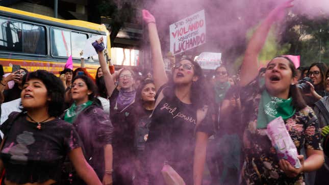 Image for article titled Hundreds March In Mexico City to Demand Action Against Police Accused of Rape