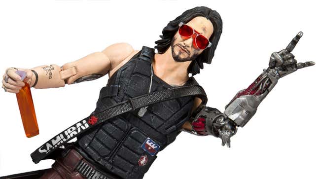 Image for article titled Cyberpunk 2077’s Keanu Action Figure Is Mildly Breathtaking