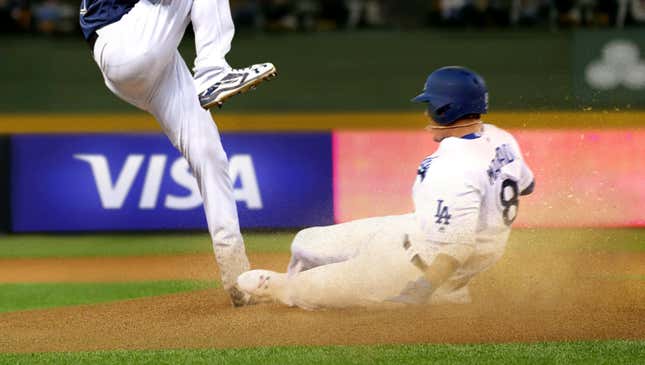 Image for article titled Manny Machado Denies Playing Dirty After Late Slide Into Pitcher’s Mound