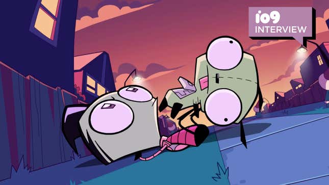 Zim and Gir hanging out.