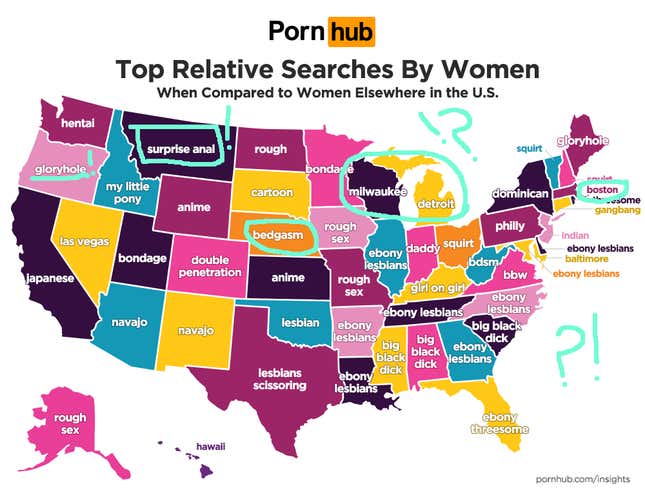 645px x 497px - What Kind of Porn Do Women Like? A Statewide Map