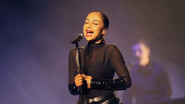 Nigerian-British singer Sade performs on stage in Nice, southeastern France, on April 29, 2011.