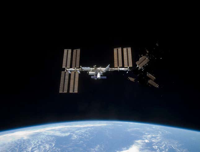 Image for article titled Astronaut Piloting Cargo Ship Leaves Note On Side Of ISS After Accidentally Knocking Off Solar Array