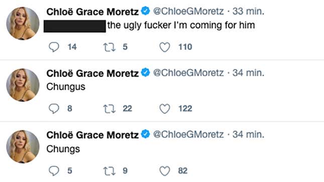 Image for article titled Chloë Grace Moretz&#39;s Twitter Hacked, Apparently by Same Group That Took Over Jack Dorsey&#39;s