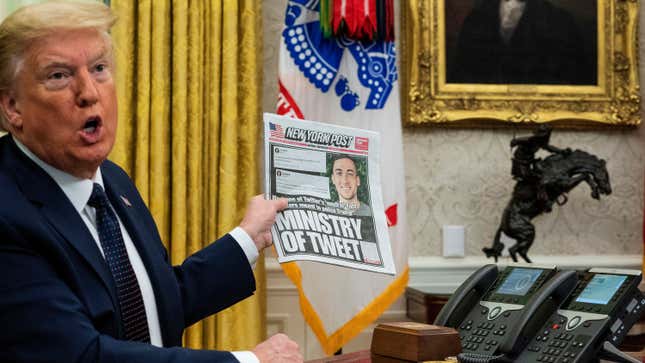 Trump in the Oval Office on May 28, 2020.