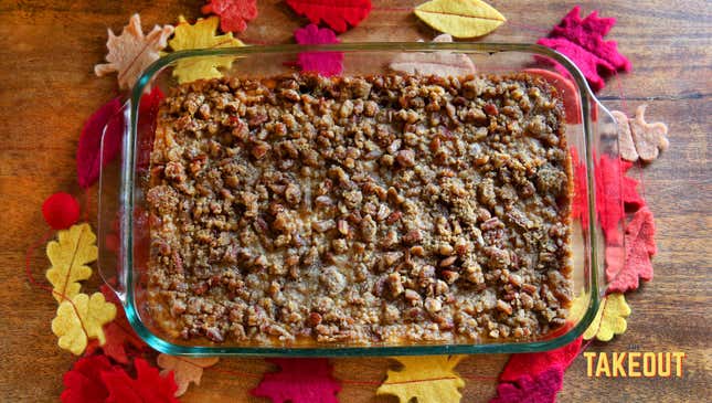 Image for article titled The best gift a student ever gave me was this sweet squash-pecan casserole recipe