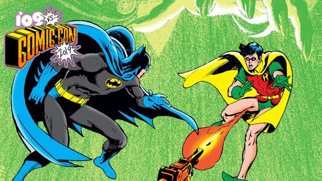 Robin faces mortal peril in the Facsimile release cover art of Batman #232.