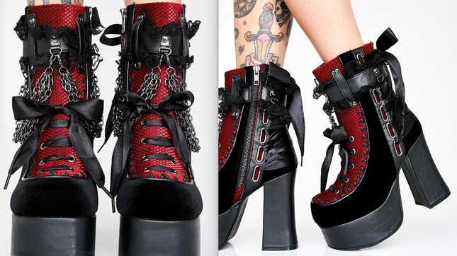 Image for article titled Is This Shoe OK? The Demonia-Brand Lolita Goth Platform Bootie
