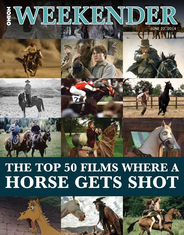 Image for article titled The Top 50 Films Where A Horse Gets Shot