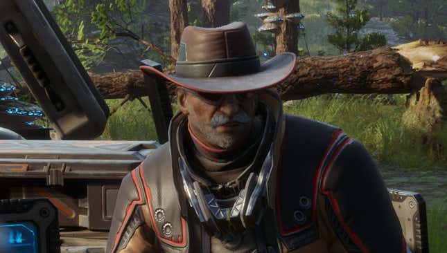 Image for article titled RIP To Outriders&#39; Weird Cowboy NPC, A Real One