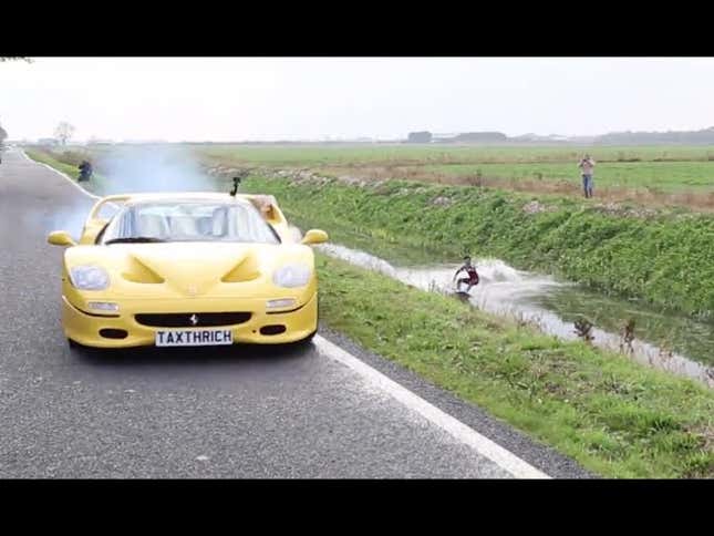 Here Is The Ultra Epic Version Of That Ferrari F50 Wakeboarding Video