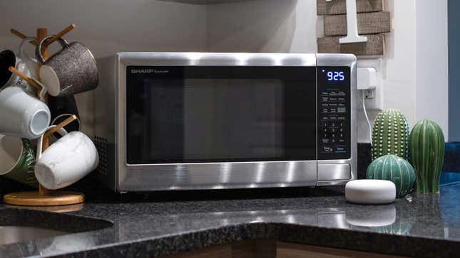 Image for article titled Sharp&#39;s New Alexa-Powered Microwave Is Even More Confusing Than Amazon&#39;s