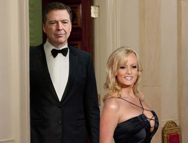 Image for article titled Stormy Daniels, James Comey Arrive At White House For State Dinner