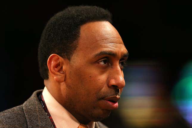 Image for article titled Stephen A. Smith’s Ego and Hairline Suffers 2-Inch Setback After Jemele Hill Snatches His Wig on Twitter