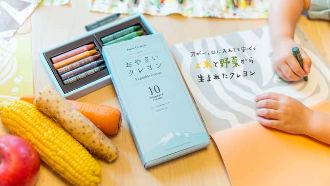 Image for article titled You Might Actually Want Your Kids to Eat These Crayons Made From Rice and Vegetable Waste