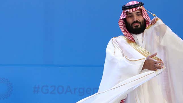 Saudi Arabia’s Crown Prince Mohammed bin Salman at the G20 Leader’s Summit at the Costa Salguero Center in Buenos Aires, November 2018.