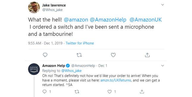 Image for article titled Amazon Customers Buy Nintendo Switch, Get Sent Condoms, Tambourines, Electric Toothbrushes Instead