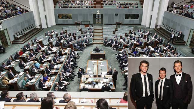 Image for article titled Australian Parliament Gathers To Discuss Dwindling Hemsworth Reserves