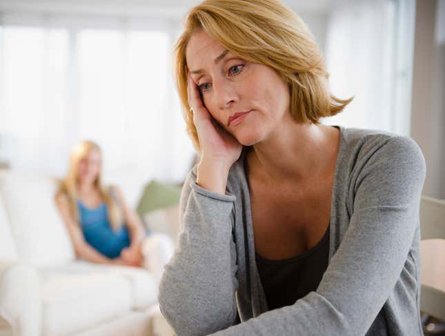 Image for article titled Mom Comes Back From Long Call With Friend Looking Real Sad
