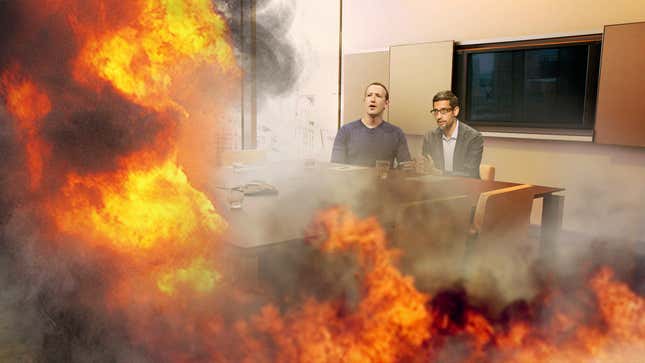 Image for article titled Silicon Valley Leaders Sit Down With Wildfire At Investment Meeting After Being Impressed By Its Rapid Expansion