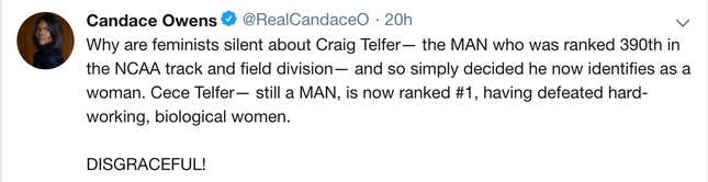 Image for article titled CeCe Telfer's National Title Emphasizes The Catch-22 Of Being A Trans Athlete