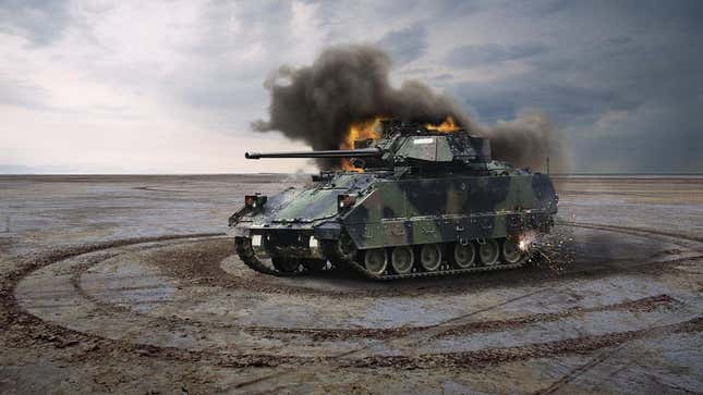 An M114 Dervish in the few seconds between when it begins spinning and when it explodes.