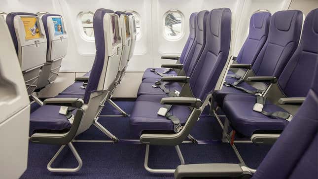 Imagen para el artículo titulado Estados Unidos podría obligar a las aerolíneas a hacer asientos más grandes porque la gente está más gorda