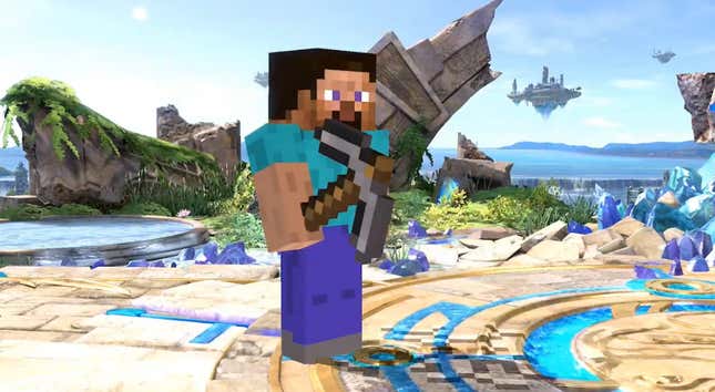 Image for article titled Smash Bros. Ultimate&#39;s Next Fighters Are Steve And Alex From Minecraft