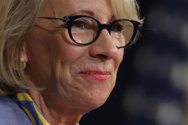 Image for article titled Lock Her Up! Betsy DeVos Could Face Jail for Failing to Forgive Student Loan Debt
